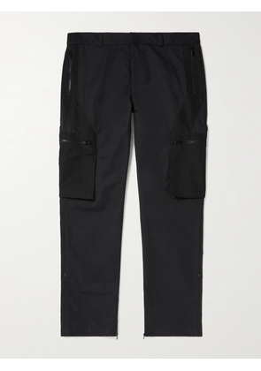 SAIF UD DEEN - Straight-Leg Panelled Cotton-Blend Shell Cargo Trousers - Men - Black - 28