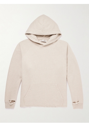 Our Legacy - Distressed Cotton and Linen-Blend Hoodie - Men - Neutrals - IT 44