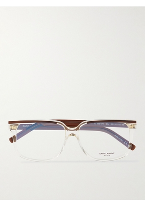 SAINT LAURENT - D-Frame Acetate Optical Glasses - Men - Brown