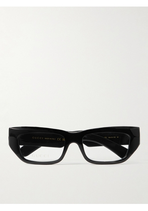 Gucci - Rectangular-Frame Acetate Optical Glasses - Men - Black