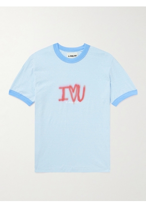 POLITE WORLDWIDE® - Printed Cotton and Hemp-Blend Jersey T-Shirt - Men - Blue - S