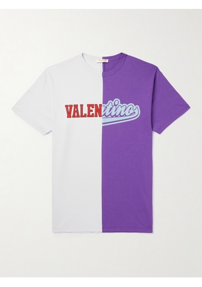 Valentino Garavani - Logo-Print Cotton-Jersey T-Shirt - Men - Purple - XS