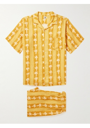Desmond & Dempsey - Printed Cotton-Voile Pyjama Set - Men - Yellow - S