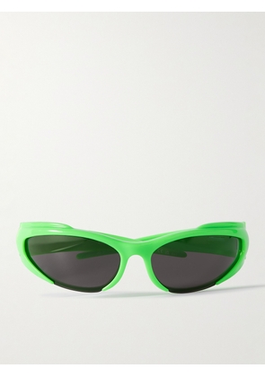 Balenciaga - Oval-Frame Acetate Sunglasses - Men - Green