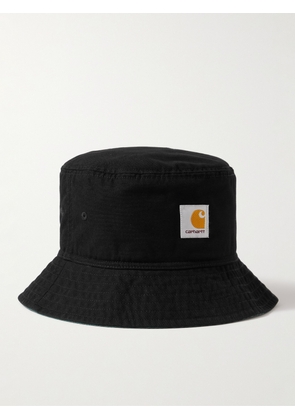 Carhartt WIP - Heston Logo-Appliquéd Cotton-Canvas Bucket Hat - Men - Black - S/M