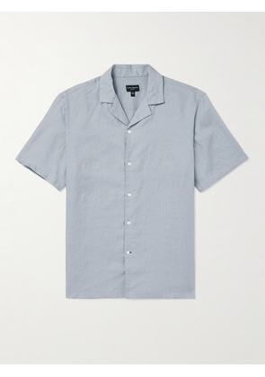 Club Monaco - Camp-Collar Linen Shirt - Men - Blue - XS