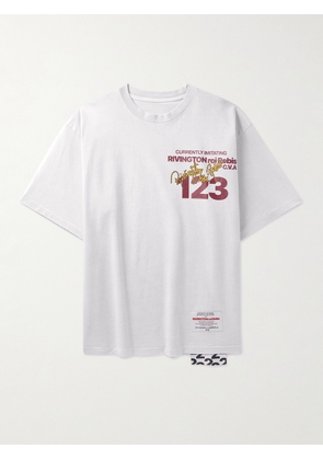 RRR123 - C.V.A. NYC Logo-Print Appliquéd Cotton-Jersey T-Shirt - Men - White - 1