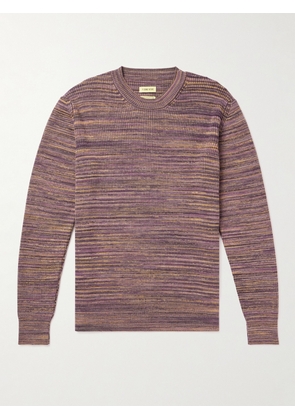De Bonne Facture - Ribbed Space-Dyed Striped Wool Sweater - Men - Multi - M