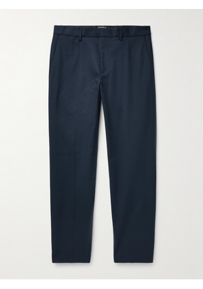 Club Monaco - Slim-Fit Cotton-Blend Poplin Trousers - Men - Blue - UK/US 28