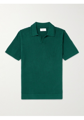 Mr P. - Jacquard-Knit Cotton Polo Shirt - Men - Green - XS