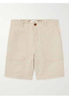 Mr P. - Straight-Leg Cotton-Twill Cargo Shorts - Men - Neutrals - 28