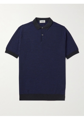 John Smedley - Slim-Fit Wool Polo Shirt - Men - Blue - S