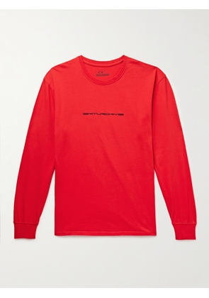 SATURDAYS NYC - Oakley Logo-Appliquéd Printed Cotton-Jersey T-Shirt - Men - Red - S