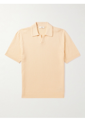 Mr P. - Jacquard-Knit Cotton Polo Shirt - Men - Yellow - XS