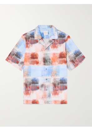 Paul Smith - Convertible-Collar Printed Lyocell Shirt - Men - Orange - S