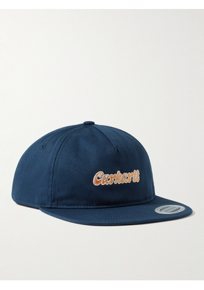 Carhartt WIP - Liquid Script Logo-Embroidered Cotton-Twill Baseball Cap - Men - Blue