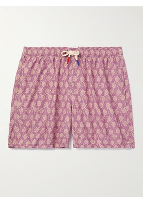 Altea - Straight-Leg Mid-Length Floral-Print Swim Shorts - Men - Pink - S