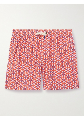 Altea - Straight-Leg Mid-Length Printed Swim Shorts - Men - Orange - S