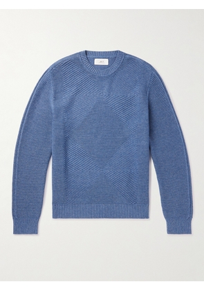 Mr P. - Ribbed Cotton Sweater - Men - Blue - XS