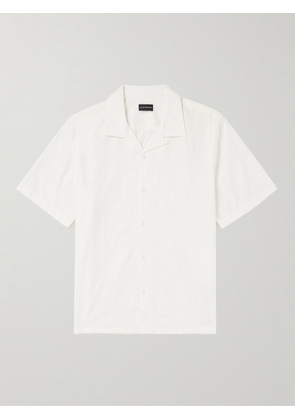 Club Monaco - Camp-Collar Cotton-Jacquard Shirt - Men - White - XS