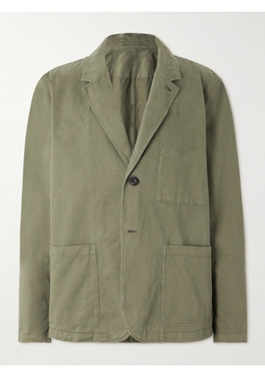 Mr P. - Garment-Dyed Cotton-Twill Blazer - Men - Green - 36