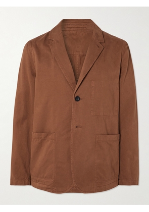Mr P. - Garment-Dyed Cotton-Twill Blazer - Men - Brown - 36