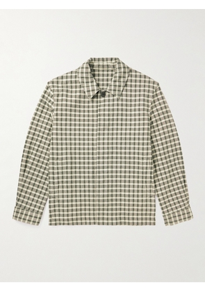 Mr P. - Checked Cotton Shirt Jacket - Men - Green - XS