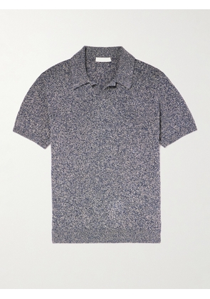 Mr P. - Cotton and Linen-Blend Polo Shirt - Men - Blue - XS