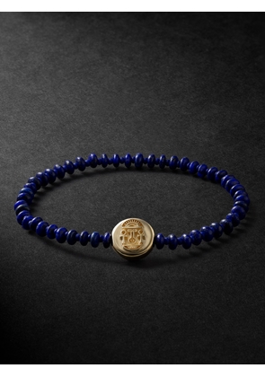 Luis Morais - Gold Lapis Lazuli Beaded Bracelet - Men - Blue