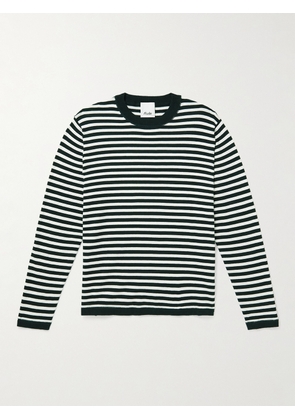 Allude - Striped Cotton-Blend Sweater - Men - White - S