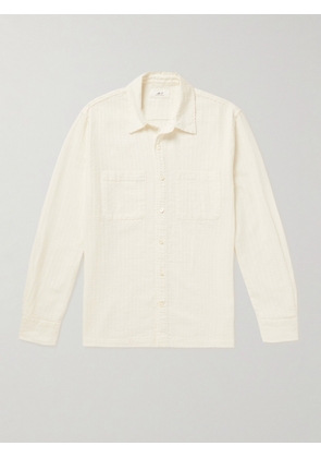 Mr P. - Paul Cotton-Blend Dobby Shirt - Men - Neutrals - XS