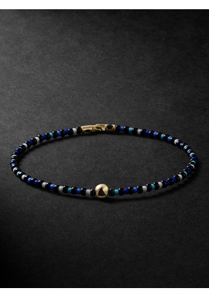 Luis Morais - Gold Sapphire Beaded Bracelet - Men - Blue