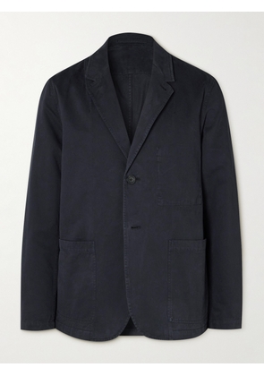 Mr P. - Garment-Dyed Organic Cotton-Twill Blazer - Men - Blue - 36