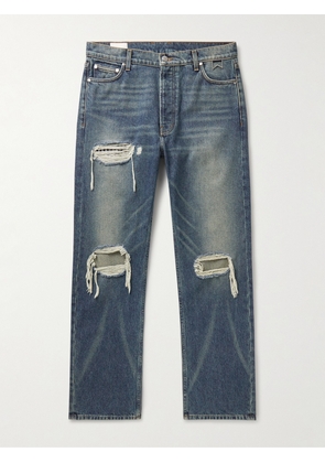 Rhude - Straight-Leg Panelled Distressed Jeans - Men - Blue - UK/US 28