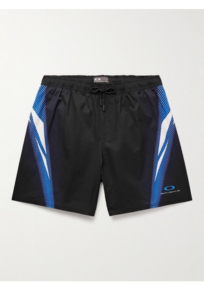SATURDAYS NYC - Oakley Timothy Straight-Leg Mid-Length Printed Swim Shorts - Men - Black - XS
