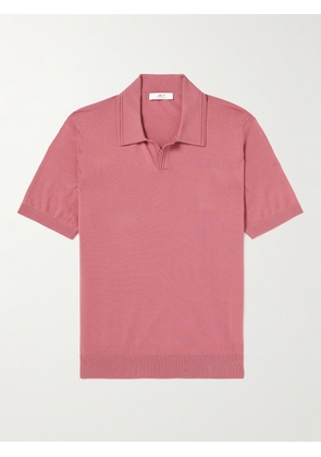 Mr P. - Cotton Polo Shirt - Men - Pink - XS