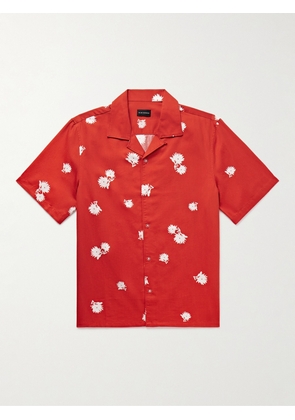 Club Monaco - Convertible-Collar Printed Cotton and Lyocell-Blend Shirt - Men - Red - XS