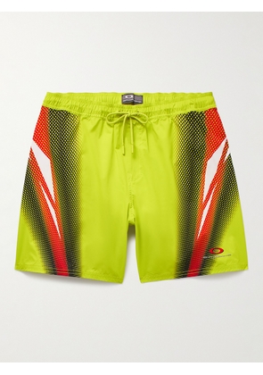 SATURDAYS NYC - Oakley Timothy Straight-Leg Mid-Length Printed Swim Shorts - Men - Green - XS