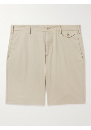 Incotex - Slim-Fit Straight-Leg Stretch-Cotton Poplin Bermuda Shorts - Men - Neutrals - IT 44