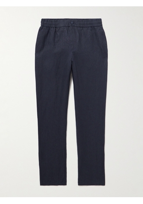 Orlebar Brown - Cornell Slim-Fit Straight-Leg Washed Linen Trousers - Men - Blue - UK/US 28