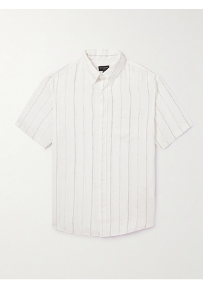 Club Monaco - Button-Down Collar Striped Linen Shirt - Men - Neutrals - XS