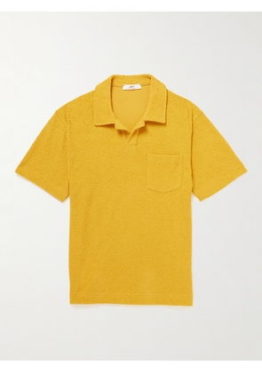 Mr P. - Cotton-Terry Polo Shirt - Men - Yellow - XS