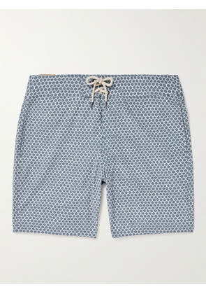Faherty - Straight-Leg Long-Length Printed Recycled Swim Shorts - Men - Blue - UK/US 28