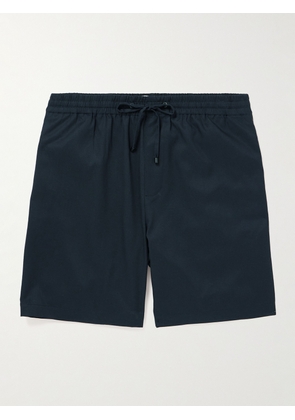 FRAME - Traveler Wide-Leg TENCEL™ Lyocell-Blend Twill Drawstring Shorts - Men - Blue - S