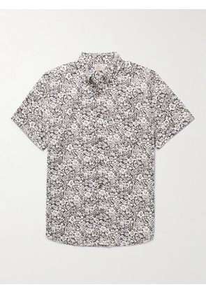 Faherty - Playa Button-Down Collar Floral-Print Organic Cotton-Blend Shirt - Men - Black - S