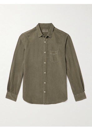 Officine Générale - Lipp Garment-Dyed Lyocell Shirt - Men - Green - XS