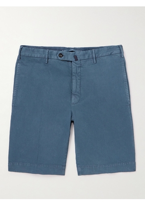 Incotex - Straight-Leg Cotton-Blend Twill Shorts - Men - Blue - IT 44