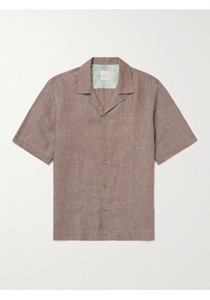 Paul Smith - Convertible-Collar Linen Shirt - Men - Brown - S