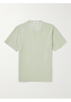 Mr P. - Waffle-Knit Cotton-Bouclé T-Shirt - Men - Green - XS