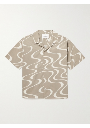 FRAME - Camp-Collar Printed Organic Cotton Shirt - Men - Neutrals - XS